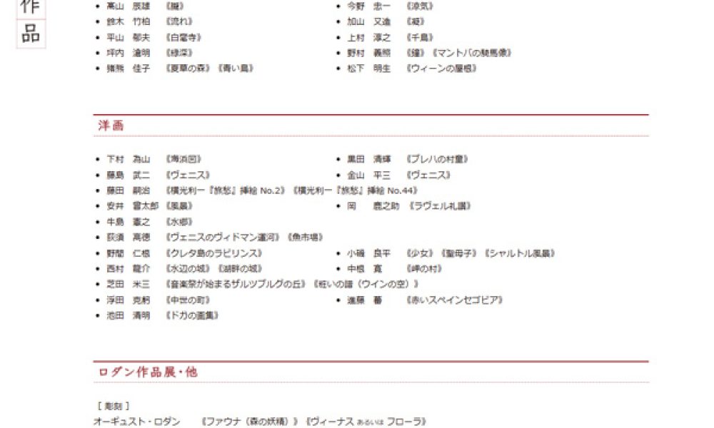 夏の所蔵作品展『セキ美術館でヨーロッパを旅する』