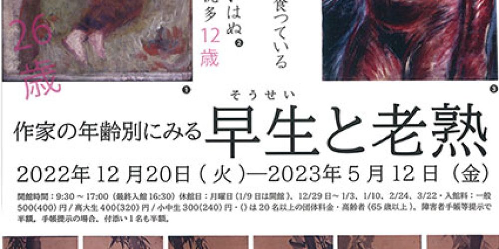 作家の年齢別にみる早生と老熟