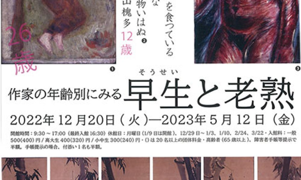 作家の年齢別にみる早生と老熟